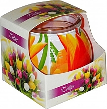 Kup Świeca w szkle - Admit Candle In Glass Cover Tulips