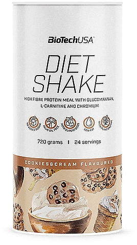 Koktajl proteinowy Ciastka i krem - BioTechUSA Diet Shake Cookies & Cream Hight Fiber Protein Meal — Zdjęcie N1