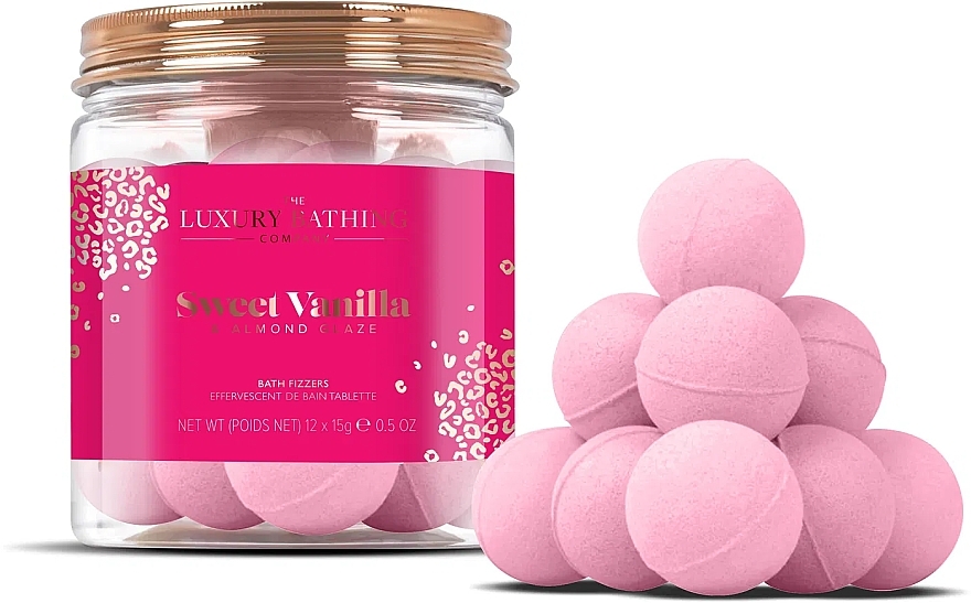 Zestaw kul do kąpieli - Grace Cole The Luxuty Bathing Sweet Vanilla & Almond Glaze Bath Fizzers — Zdjęcie N1