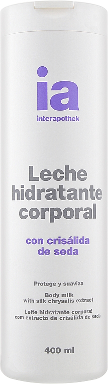 Nawilżające mleczko do ciała z ekstraktem z jedwabiu - Interapothek Leche Hidratante Corporal Con Crisalida De Seda