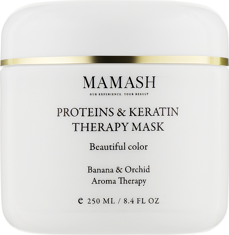 Ultralekka proeteinowo-keratynowa maska do włosów - Mamash Proteins & Keratin Theraphy Mask — Zdjęcie N1