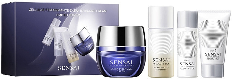 Zestaw - Sensai Cellular Performance (cr/40 ml + mousse/30 ml + oil/30 ml + soap/30 ml) — Zdjęcie N1