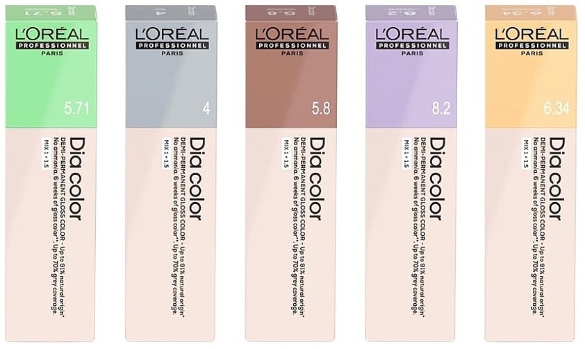 Nabłyszczająca farba do włosów z kwasem hialuronowym - L’Oréal Professionnel Dia Color Demi-Permanent Gloss Color — Zdjęcie N2