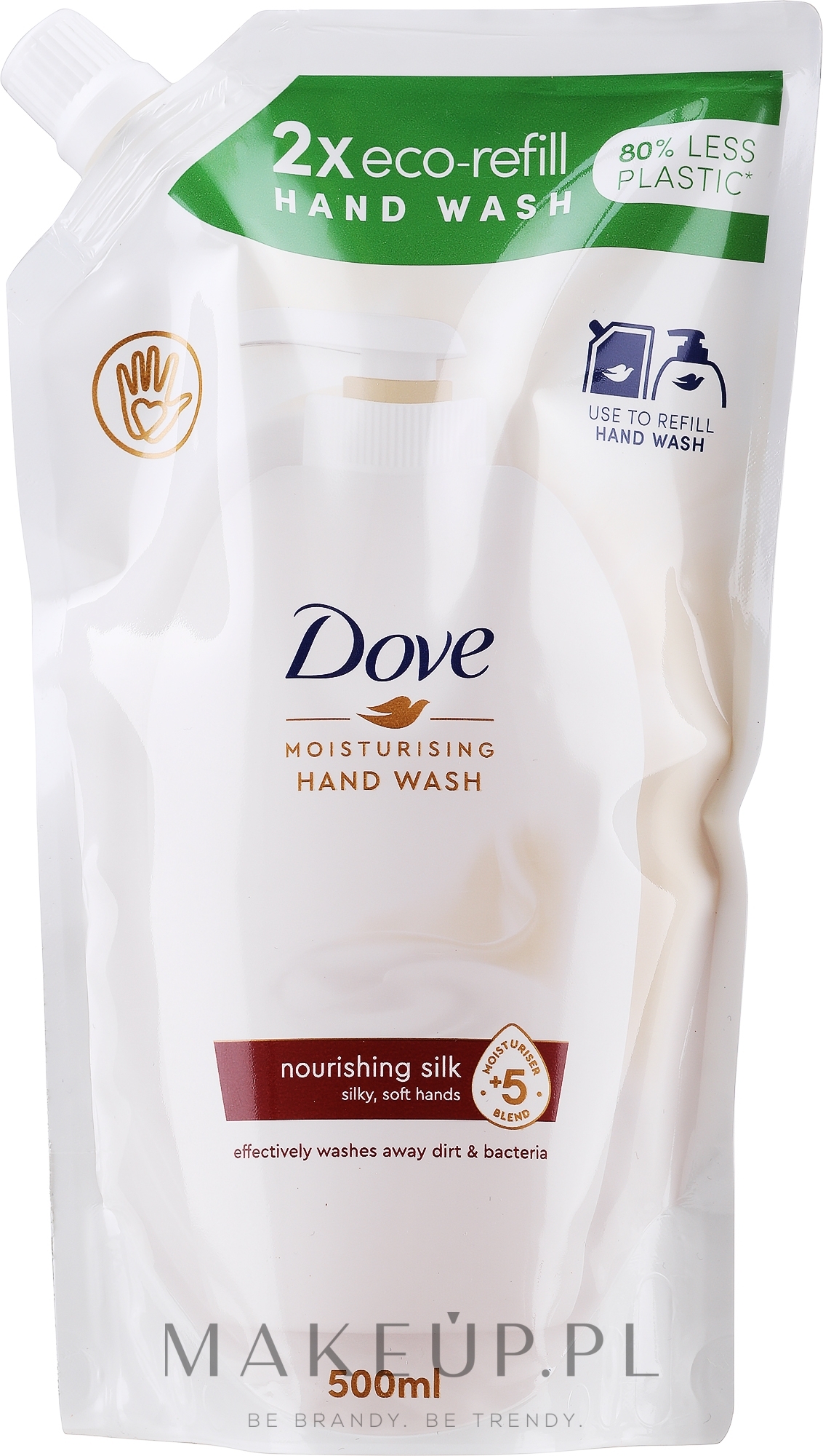 Kremowe mydło w płynie Jedwab - Dove Caring Hand Wash Nourishing Silk (uzupełnienie) — Zdjęcie 500 ml