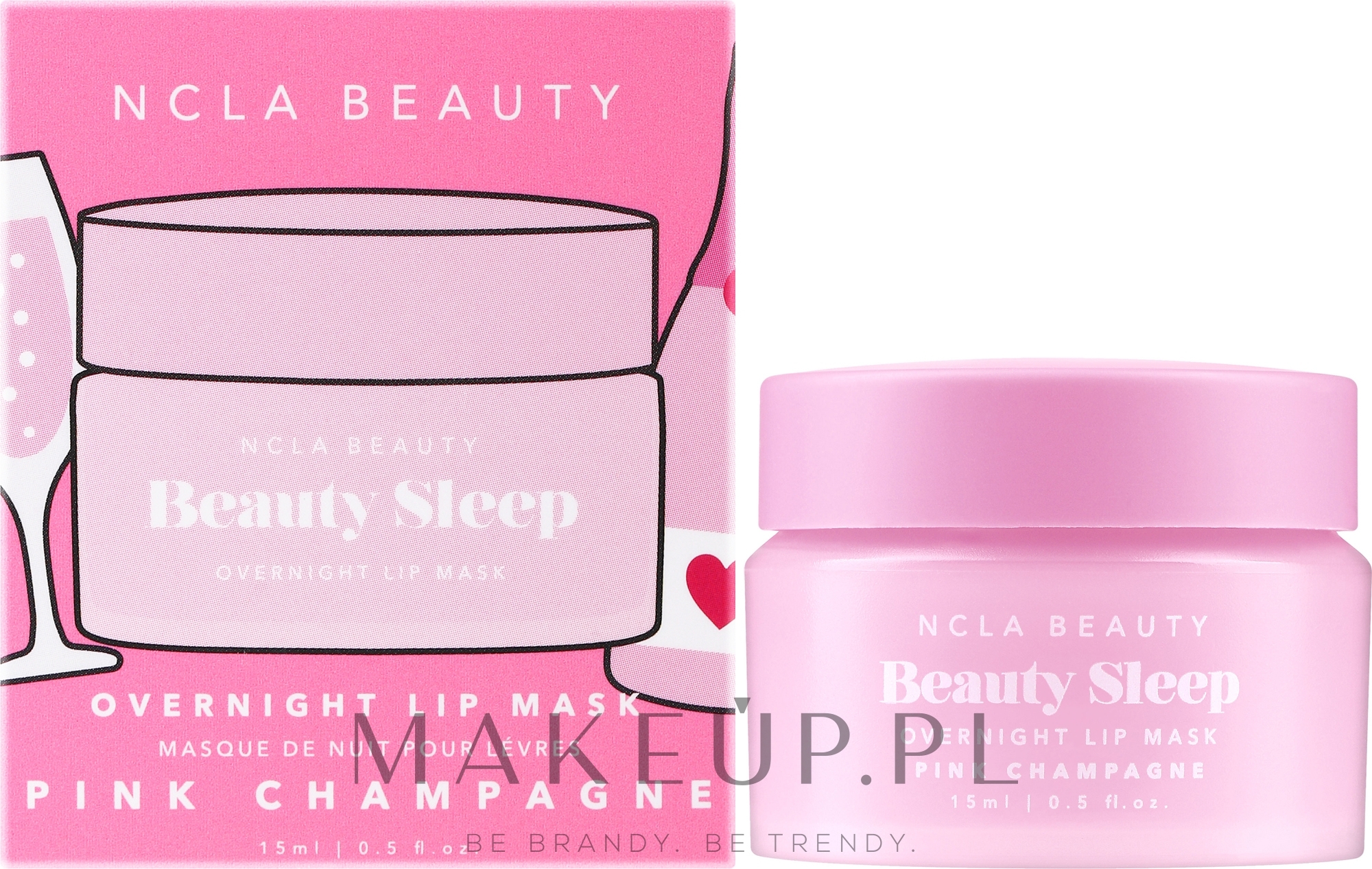 Maska do ust na noc - NCLA Beauty Beauty Sleep Overnight Lip Mask Pink Champagne — Zdjęcie 15 ml