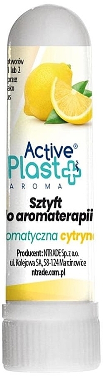 Sztyft do aromaterapii Aromatyczna cytryna - Ntrade Active Plast Aroma — Zdjęcie N1