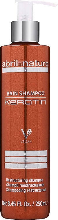 Keratynowy szampon do włosów - Abril et Nature Bain Shampoo Keratin