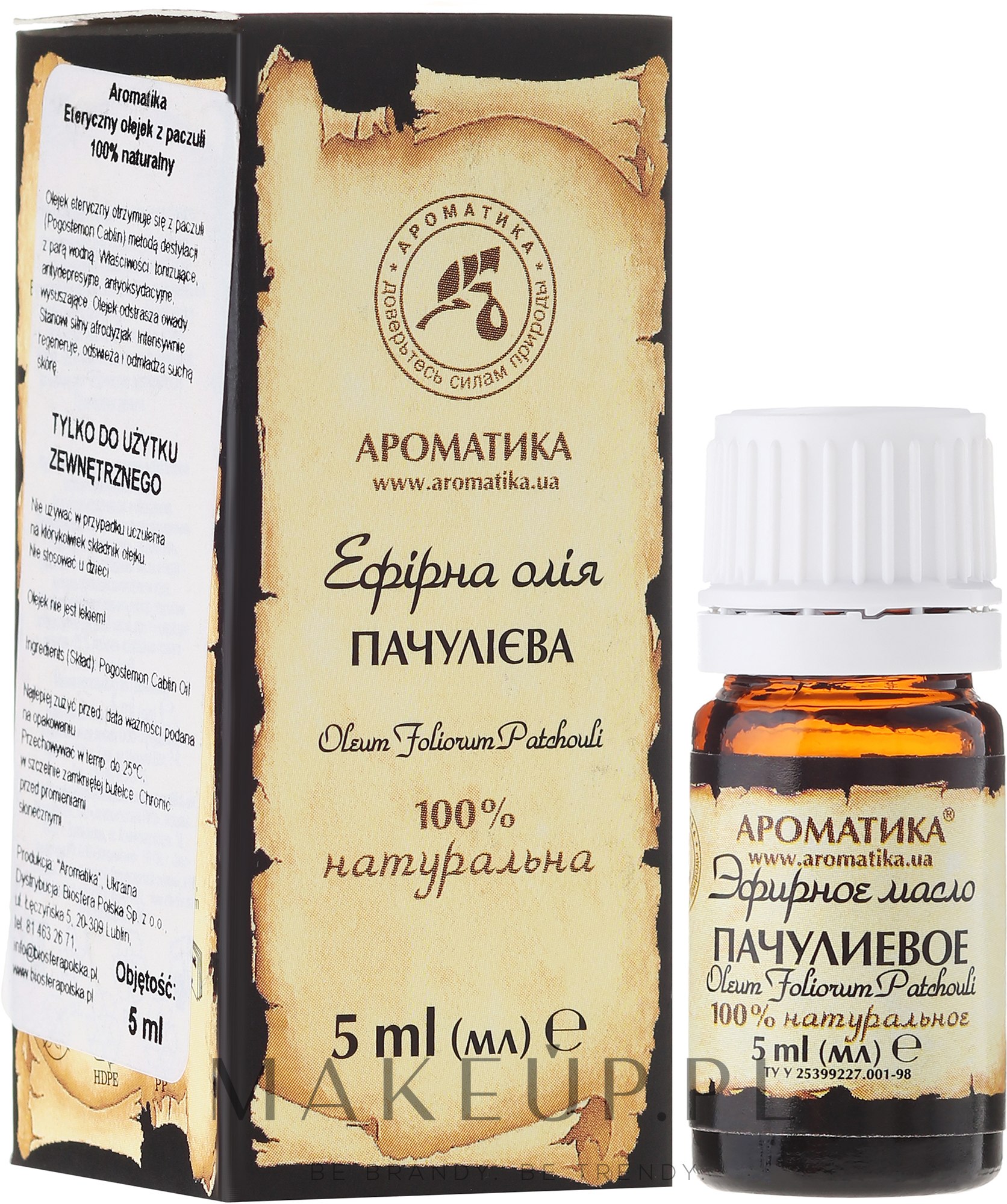 100% naturalny olejek paczulowy - Aromatika — Zdjęcie 5 ml