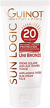 Przeciwstarzeniowy krem koloryzujący do twarzy SPF 20 - Guinot Sun Logic Uni Bronze Anti-Ageing Tinted SPF20  — Zdjęcie N1