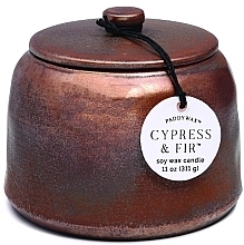 Świeca zapachowa w słoiczku - Paddywax Cypress & Fir Bronzed Glazed Ceramic Candle — Zdjęcie N1