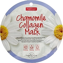 Kolagenowa maseczka łagodząca z ekstraktem z rumianku - Purederm Chamomile Collagen Mask — Zdjęcie N1