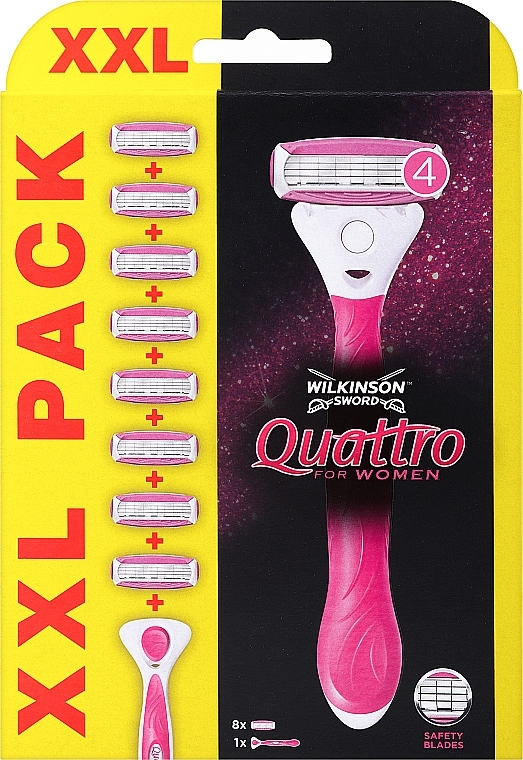 Maszynka do golenia z 8 wkładami - Wilkinson Sword Quattro for Women Blades XXL Pack — Zdjęcie N1