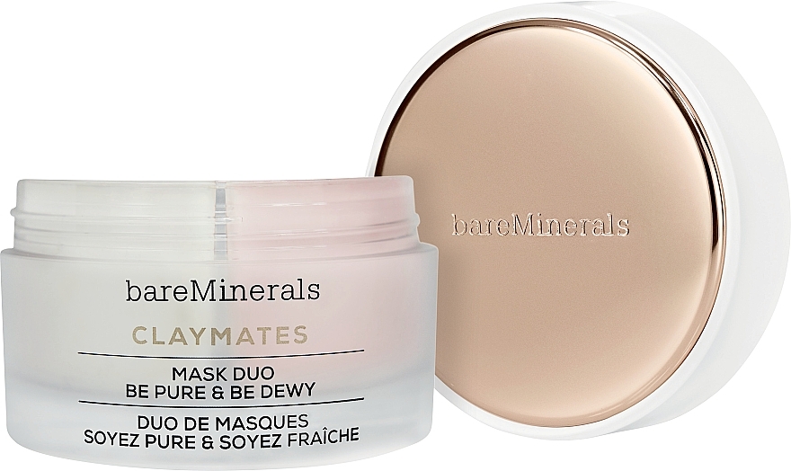 PRZECENA! Oczyszczająco-nawilżająca podwójna maseczka do twarzy - Bare Minerals Claymates Be Pure & Be Dewy Mask Duo * — Zdjęcie N1