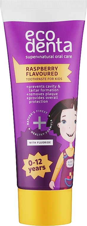 Pasta do zębów dla dzieci o smaku malinowym - Ecodenta Super+Natural Oral Care Raspberry