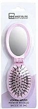 Kup Szczotka do włosów z lusterkiem, różowa - IDC Institute Pocket Pop Out Brush With Mirror
