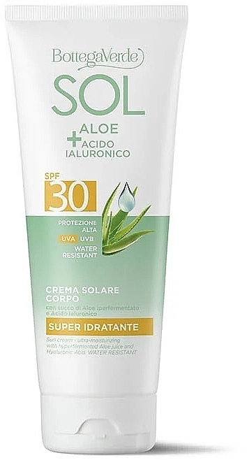 Filtr przeciwsłoneczny do ciała - Bottega Verde Sol Aloe + Hyaluronic Acid Sunscreen SPF30 — Zdjęcie N1