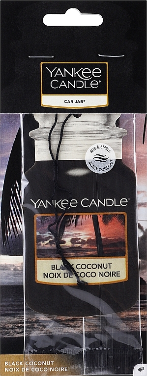 Zapach do samochodu - Yankee Candle Car Jar Black Coconut Air Freshener — Zdjęcie N1