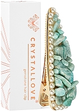 Spinka do włosów z amazonitem - Crystallove Amazonite Hair Clip — Zdjęcie N1