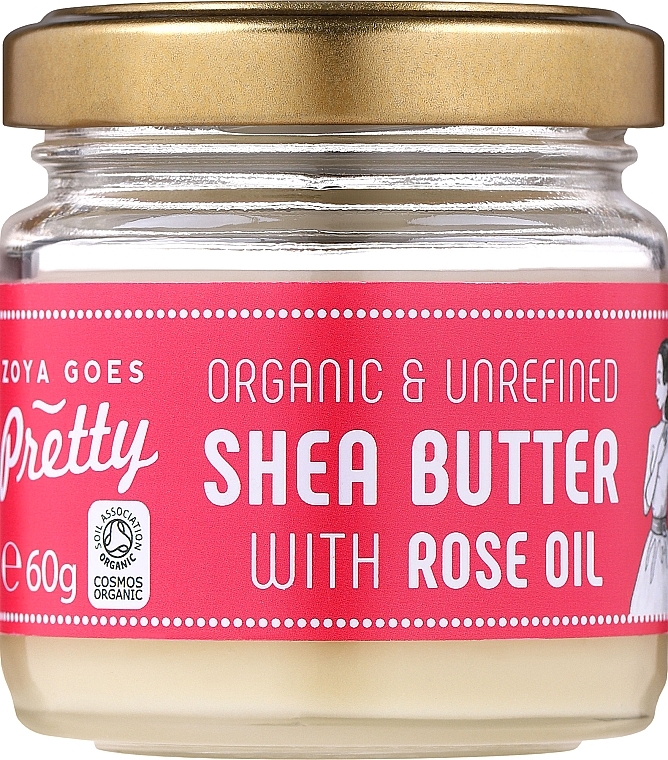 Masło shea i olejek różany do ciała - Zoya Goes Pretty Shea Butter With Rose Oil Organic Cold Pressed — Zdjęcie N1