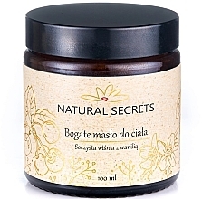 Bogate masło do ciała Soczysta wiśnia z wanilią - Natural Secrets Body Oil — Zdjęcie N1