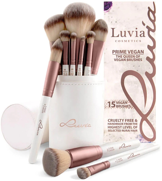 Zestaw pędzli do makijażu, 15 szt. - Luvia Cosmetics Prime Vegan Brush Set — Zdjęcie N1