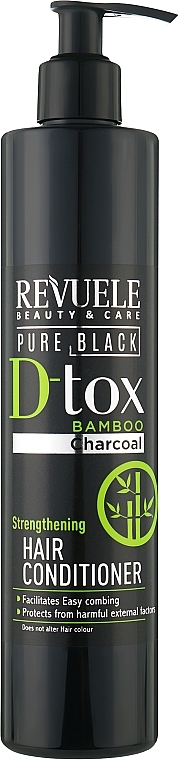 Detoksykująca odżywka do włosów - Revuele Pure Black Detox Strengthening Hair Conditioner — Zdjęcie N1