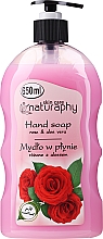 Mydło w płynie do rąk Róża z aloesem - Naturaphy Rose & Aloe Vera Hand Soap — Zdjęcie N1