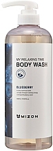 Nawilżający żel pod prysznic - Mizon My Relaxing Time Body Wash Blueberry — Zdjęcie N1