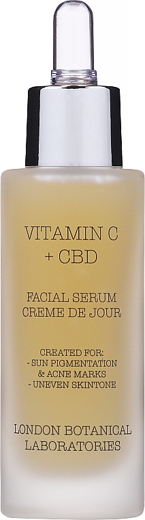 Serum w sprayu do twarzy z olejkiem różanym - London Botanical Laboratories Vitamin C + CBD Serum