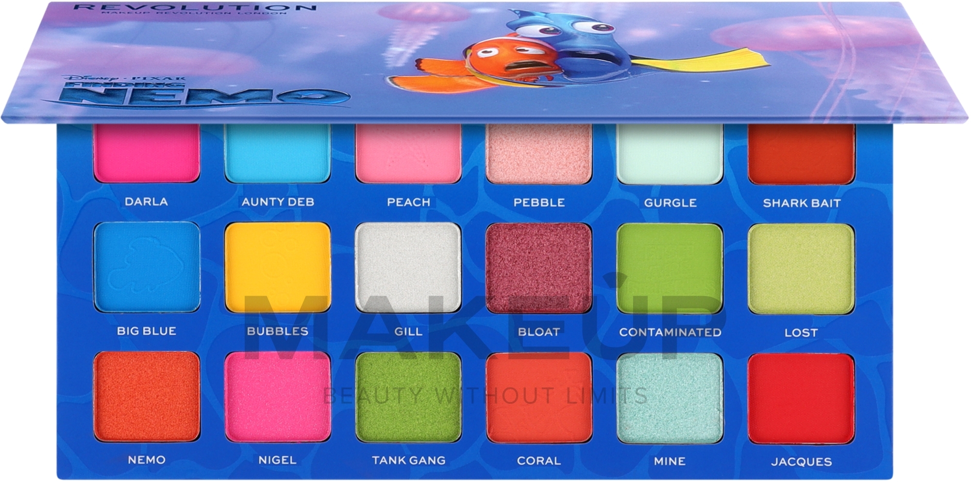Paletka cieni do powiek - Makeup Revolution Disney & Pixar’s Finding Nemo-Inspired Shadow Palette — Zdjęcie 16.2 g