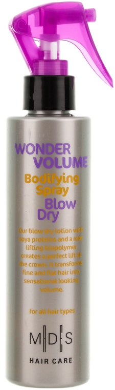 Spray zwiększający objętość włosów - Mades Cosmetics Wonder Volume Bodifying Blow Dry Spray
