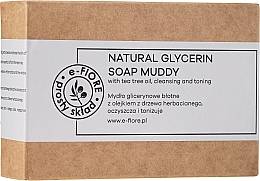 Naturalne glicerynowe mydło w kostce Błoto z Morza Martwego i olejek z drzewa herbacianego - E-Fiore — Zdjęcie N3