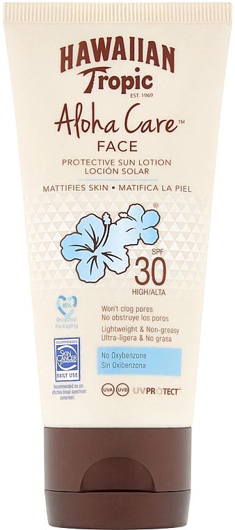 Balsam do twarzy z filtrem przeciwsłonecznym SPF 30 - Hawaiian Tropic Aloha Care Protective Lotion SPF30 — Zdjęcie N1