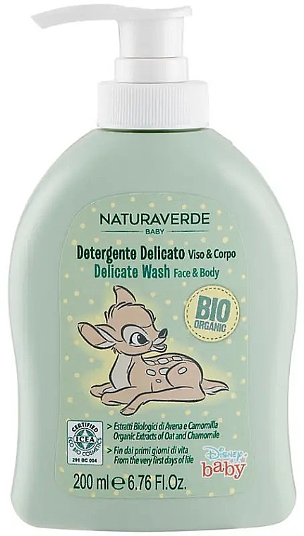 Płynne mydło dla dzieci - Naturaverde Baby Bio Delicate Wash Face & Body — Zdjęcie N1
