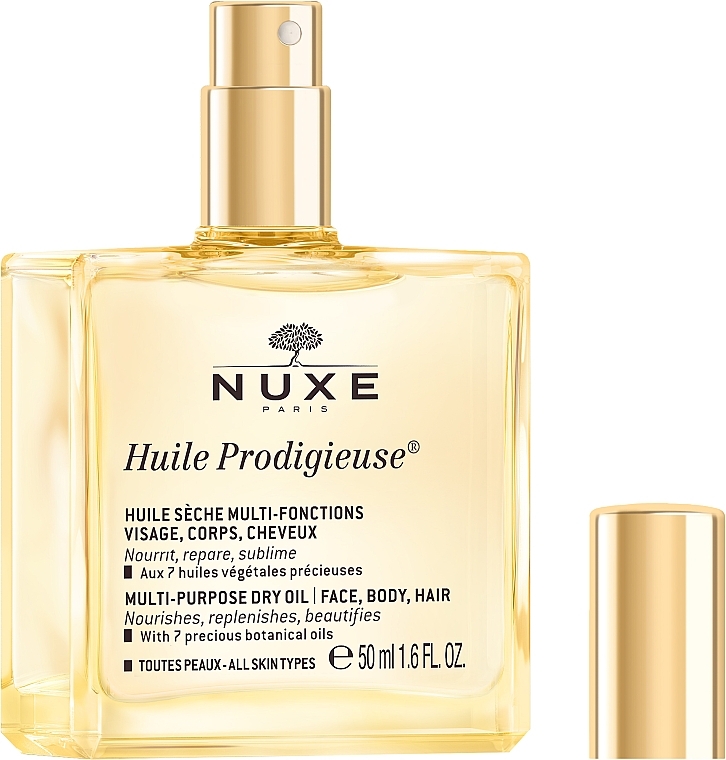 PRZECENA! Suchy olejek do pielęgnacji twarzy, ciała i włosów - Nuxe Huile Prodigieuse Multi-Purpose Care Multi-Usage Dry Oil * — Zdjęcie N3