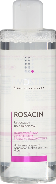 Łagodzący płyn micelarny do skóry wrażliwej z problemem trądziku różowatego - Iwostin Rosacin — Zdjęcie N1