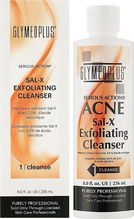 Żel oczyszczający z kwasem salicylowym i granulkami - GlyMed Plus Sal-X Exfoliating Cleanser — Zdjęcie N3