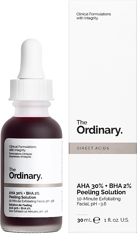 PRZECENA! Peeling kwasowy do twarzy AHA 30% i BHA 2% - The Ordinary AHA 30% + BHA 2% Peeling Solution * — Zdjęcie N2