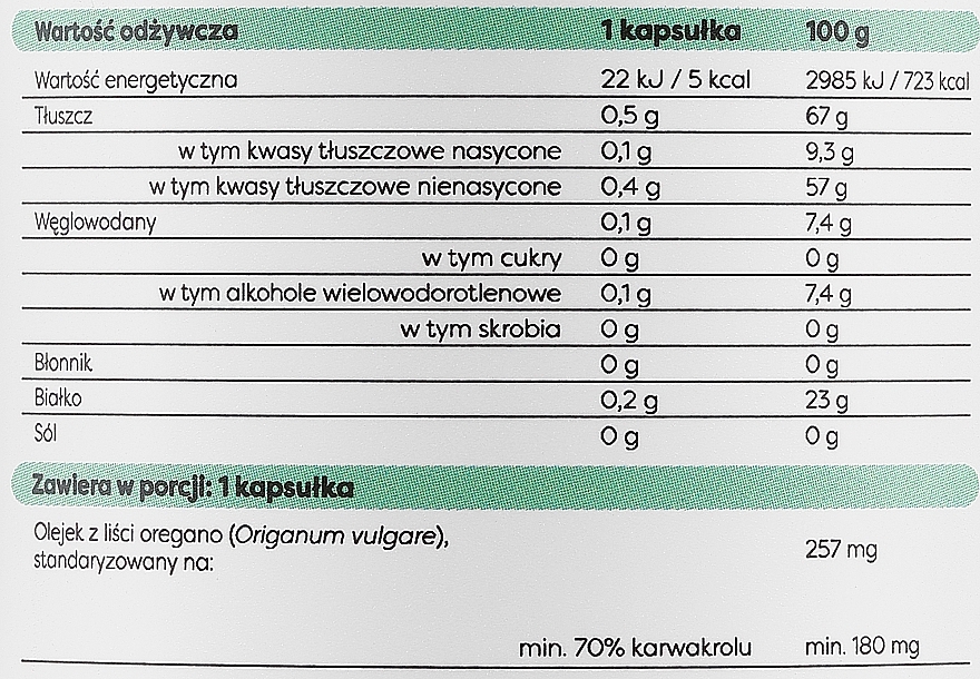 Kapsułki na odporność Olejek z oregano, 180 mg - Osavi Oregano Oil For Immunity 180 Mg — Zdjęcie N3