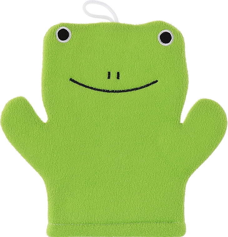 Myjka-rękawiczka dla dzieci Żabka, 498608, zielona - Inter-Vion — Zdjęcie N1