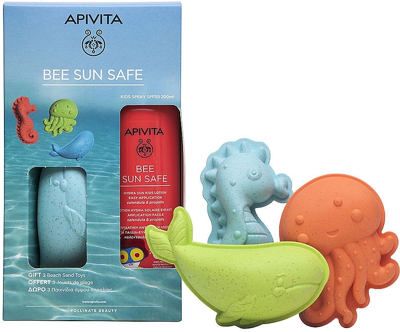 Zestaw - Apivita Bee Sun Safe (sun/spray 200 ml + toy x 3) — Zdjęcie N1