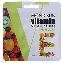 Przeciwstarzeniowa maseczka do twarzy - Mond'Sub Vitamin E Anti-Aging & Firming Facial Mask — Zdjęcie N1