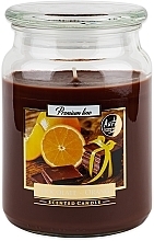 Świeca aromatyczna premium w szkle Czekolada i pomarańcza - Bispol Premium Line Scented Candle Chocolate & Orange — Zdjęcie N2