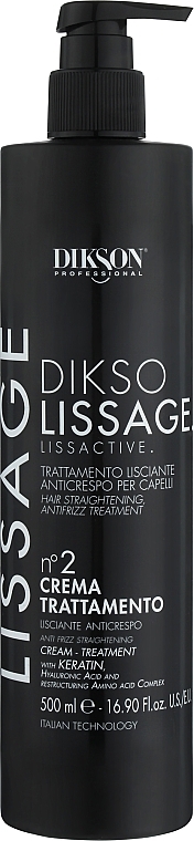 Wygładzająco-regenerujący krem do włosów №2 - Dikson Diksolissage Lissactive Hair Straightening Treatment Cream — Zdjęcie N1