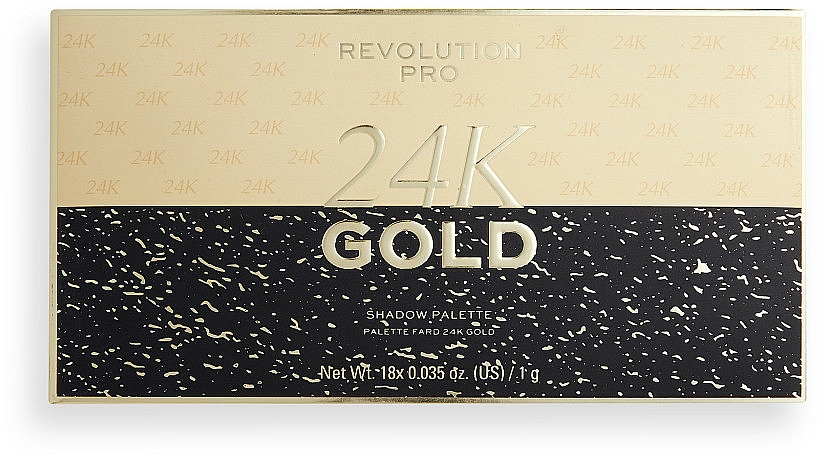 Paleta cieni do powiek - Revolution PRO 24K Gold Eye Shadow Palette — Zdjęcie N1