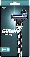 Maszynka do golenia z 2 wymiennymi ostrzami - Gillette Mach3 — Zdjęcie N3