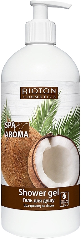 Żel pod prysznic z olejem kokosowym	 - Bioton Cosmetics Spa & Aroma Shower Gel — Zdjęcie N1