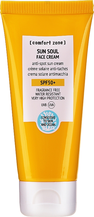 Krem przeciwsłoneczny do twarzy przeciw plamom starczym - Comfort Zone Sun Soul Face Cream SPF50+ — Zdjęcie N2