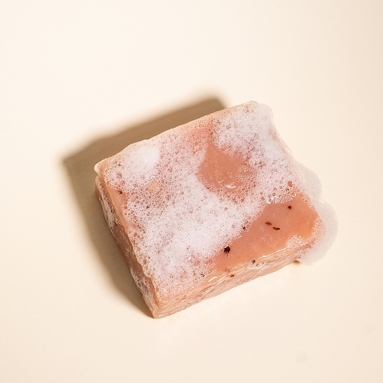Złuszczające mydło malinowe w kostce - Auna Raspberry Soap — Zdjęcie N6