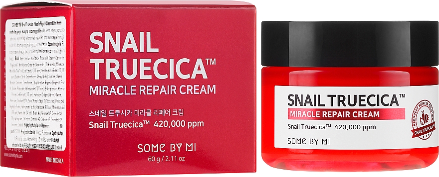 Rewitalizujący krem do twarzy z ekstraktem mucyny czarnego ślimaka - Some By Mi Snail Truecica Miracle Repair Cream — Zdjęcie N1